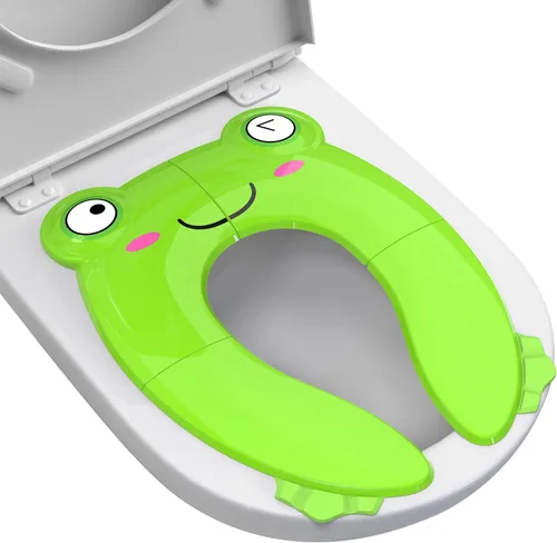 Asiento de orinal portátil para viajes de niños pequeños - Funda de asiento de inodoro plegable antideslizante para entrenamiento de ir al baño para