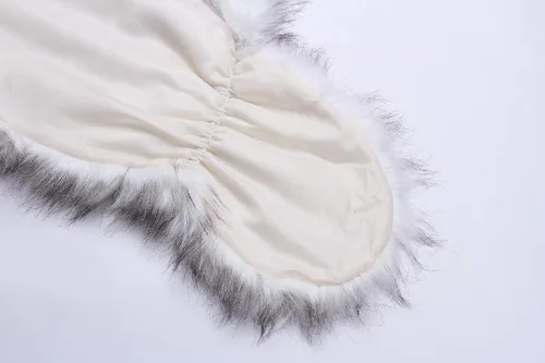 Miniatura 34 de Caracilia - Elegante estola tipo chal en piel sintética para el invierno.