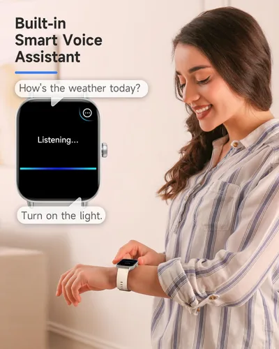 Miniatura 2 de TOOBUR Reloj inteligente para mujer con Alexa integrado, 1.8 pulgadas, IP68, rastreador de actividad física con ritmo cardíaco, monitor de sueño