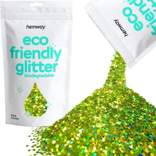 Miniatura 50 de Purpurina biodegradable, holográfica plateada, 3.5 onzas, respetuosa con el medio ambiente, extra gruesa, bioecológica, vegana para festivales