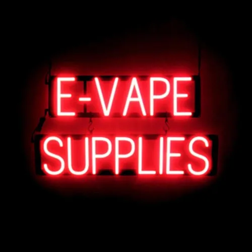 Miniatura 15 de SpellBrite Cartel E-JUICE Señalización de tienda de humo con aspecto de neón, luces LED azules 22.3 x 6.3 pulgadas