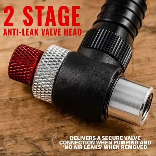 Miniatura 4 de PRO BIKE TOOL Bomba de suspensión para bicicletas de montaña y carretera - Bomba de suspensión de bicicleta de alta presión de 300 PSI - Ideal