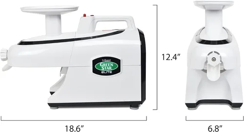 Miniatura 7 de Tribest Green Star Elite GSE-5300-220V Deluxe Jumbo Twin Gear Extractor de jugo con juego de máquina de pasta, 220 V, no apto para uso en Estados