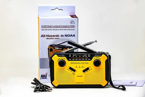 Miniatura 5 de Kaito Voyager ECO Radio de emergencia KA369 AM/FM NOAA Alerta meteorológica de 5 vías con manivela solar receptor de radio con linterna LED