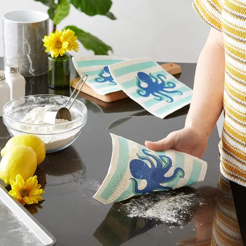 Miniatura 4 de DII - Paños suecos para cocina y limpieza, reutilizables, lavables a máquina y aptos para lavavajillas, biodegradables, de 7.75 x 6.75 pulgadas
