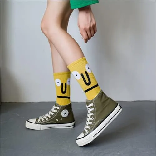 Miniatura 7 de MORSNE Divertidos calcetines novedosos de algodón, bonitos y coloridos para mujeres y hombres, regalos acogedores, juego de 10 pares, Multicolor