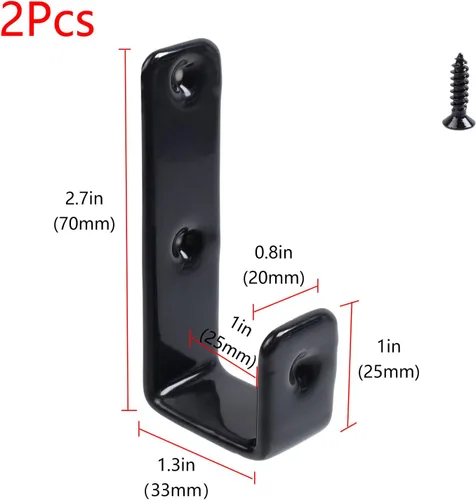Miniatura 2 de Geesatis 2 ganchos para escalera de cama, ganchos en forma de J, de metal resistente recubierto de PVC para decoración de cama, herramienta
