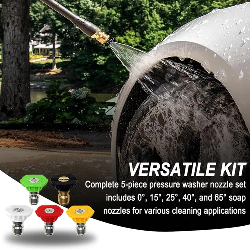 Miniatura 6 de Kit de boquilla de pulverización de 5 piezas, para hidrolimpiadoras Karcher de hasta 4000 PSI, compatible con hidrolavadora Karcher K1700 K1800