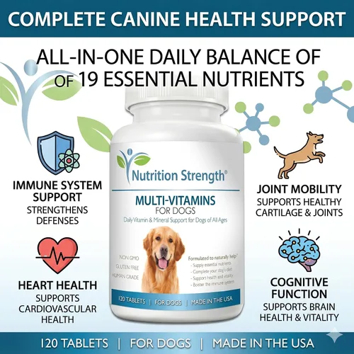 Miniatura 2 de Multivitaminas para perros, apoyo diario de vitaminas y minerales, suplementos nutricionales para perros para todas las razas y tamaños caninos