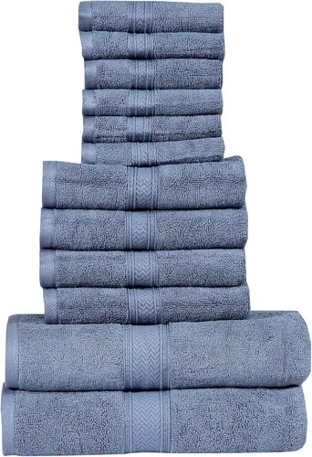 Miniatura 33 de HILLFAIR 600 GSM- 40 x 80 pulgadas- 100% algodón juego de 2 toallas de baño XXL extragrandes- suaves altamente absorbentes toallas de baño jumbo