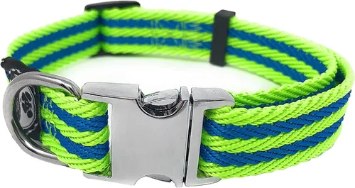 Miniatura 12 de Regal Dog Products Collar mediano para mascotas con hebilla grabada personalizada, collares de sarga duraderos para perros pequeños, collares