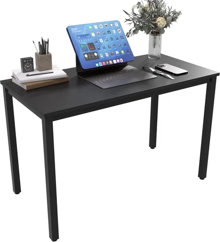 Miniatura 17 de Escritorio para computadora para espacio pequeño, moderno y simple, escritorio para computadora portátil, escritorio de estudio para oficina en Negro