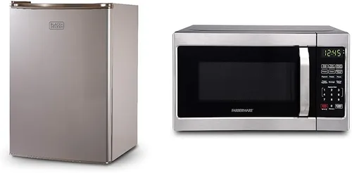 Miniatura 9 de BLACK+DECKER BCRK25B - Refrigerador compacto Energy Star de una sola puerta con congelador, 2.5 pies cúbicos, negro y horno microondas COMFEE