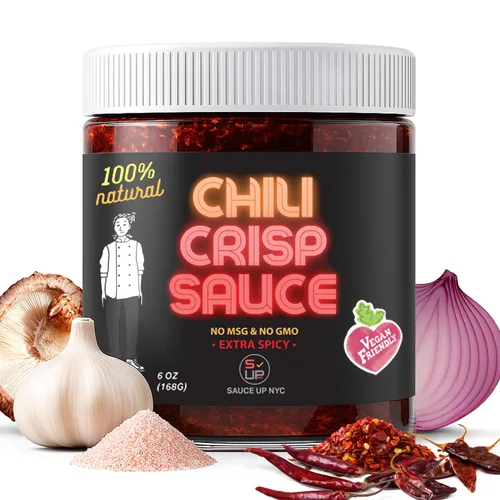 Miniatura 8 de SAUCE UP Original Chili Crisp Sauce – Paquete de 2 (6 onzas cada uno) Aceite de chile Umami audaz, sabroso y crujiente Más de 13 superalimentos