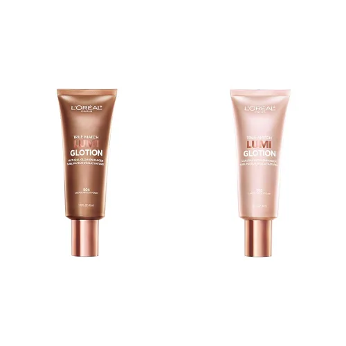 Miniatura 19 de L'Oréal Paris Maquillaje True Match Lumi Glotion, Potenciador de brillo natural, Iluminador resaltador, Gotas bronceadoras para un brillo bañado por