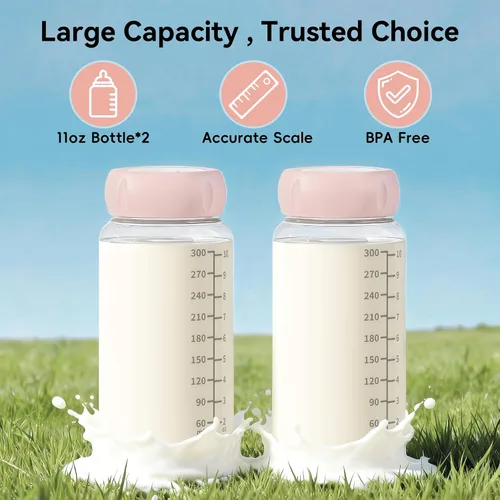 Miniatura 6 de Inaya Enfriador portátil de leche materna de 22 onzas, enfriador de leche materna las 24 horas con 2 botellas de almacenamiento, enfriador de leche