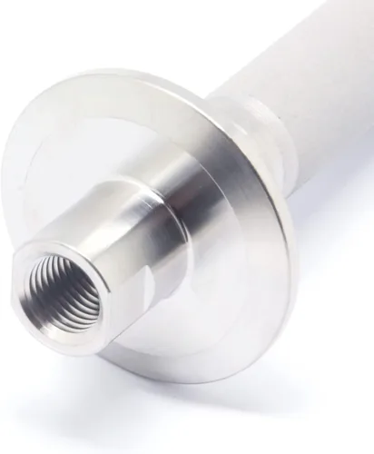 Miniatura 2 de QiiMii Piedra de difusión de tres abrazaderas de acero inoxidable de 1.5 pulgadas, aireación de 2 micrones, carbonatación con entrada de CO2 NPT