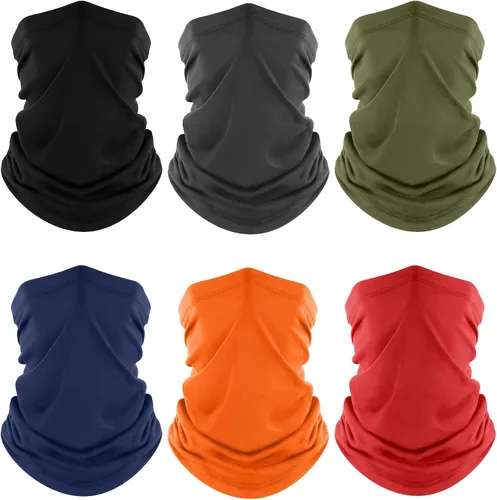 Miniatura 19 de Fuinloth Polaina para el cuello, paquete de 6 unidades de máscara facial con protección UV refrescante para hombres y mujeres