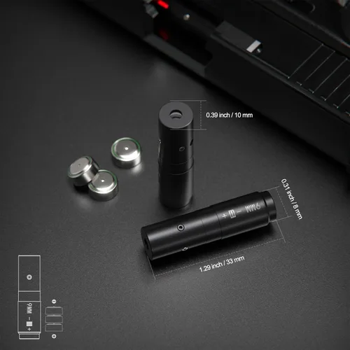 Miniatura 4 de Feyachi Bore Sight 0.354 in Red Dot Laser Zeroing Bore Sighter Pistol Laser Boresighter con 3 Juegos de Baterías Gris