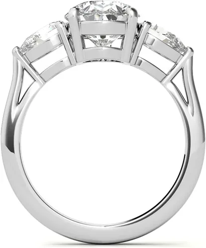 Miniatura 20 de WSX - Anillo de compromiso de oro de 10/14/18 quilates de 2 quilates para mujer, diseño de lágrima personalizada, moissanita, promesa de boda