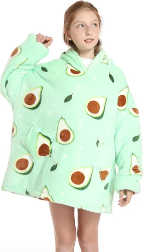 Miniatura 4 de Manta con capucha para niños y niñas, sudadera de gran tamaño con bolsillos Vaca