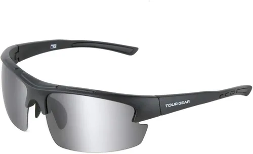 Tour Gear - Gafas de sol deportivas sin montura para hombre, color negro mate, para hombres y mujeres, ciclismo, correr, conducir, pesca, golf,