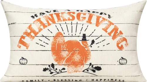 Miniatura 3 de All Smiles Juego de 2 fundas de almohada de Acción de Gracias, otoño, 30 x 50 pulgadas, juego de 2 fundas de almohada decorativas de pavo para casa