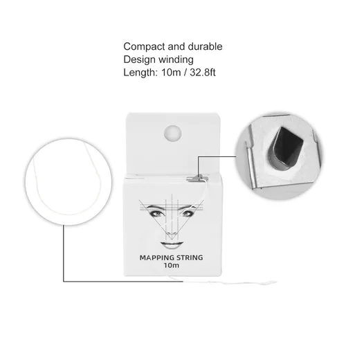 Miniatura 2 de Kit de cuerda de mapeo de cejas de alta calidad para microblading, 49.2 ft por caja aplicable para todos los diseñadores, logra cejas simétricas 3D
