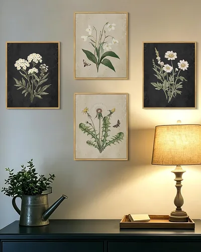 Miniatura 12 de KUVIOKE Arte botánico enmarcado bohemio para pared de plantas de baño, decoración de pared, impresiones de hojas de eucalipto verde salvia, estética