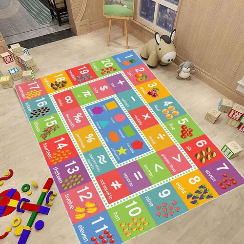 Miniatura 25 de ABC - Alfombra educativa del alfabeto, alfombra de juego de 4 x 6 pies para niños, sala de juegos, tapete antideslizante para niños y niñas Alphabet