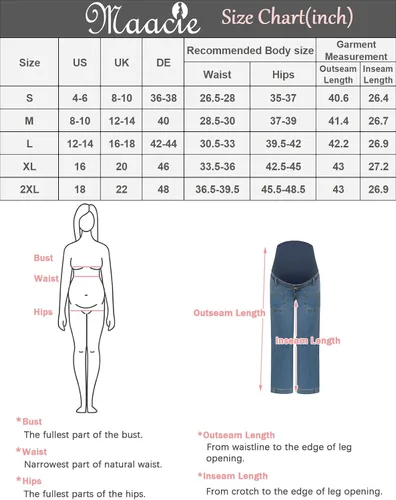 Miniatura 7 de Maacie Pantalones de maternidad de pierna ancha sobre el vientre, elásticos, antideslizantes, cintura ajustable, casual, holgados, pantalones cortos
