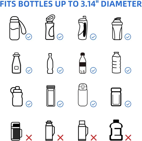 Miniatura 3 de NOOLA Riñonera de Cintura para Hombres Mujeres, Bolsa de Cintura Ligera con Soporte para Botella de Agua, Bolsa de Cintura Ajustable con Múltiples