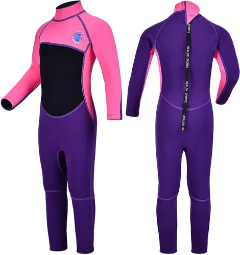 Miniatura 15 de Kids Full Wetsuit Toddler Boys Girls and Youth 2.5mm 3mm Neoprene Child Wet Suit Back Zipper Thermal Swimsuits for Diving Surfing Swimming Water