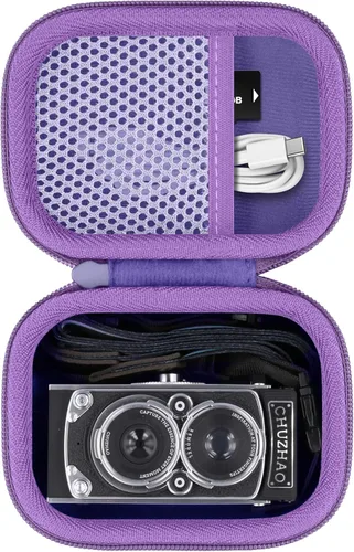Miniatura 12 de Estuche para Cámara para Cámara Vintage Mini Digital CHUZHAO, Compatible con Cámara Compacta Retro de Estilo TLR Portátil Pequeña de Autofoco