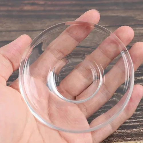 Miniatura 3 de Housoutil Plato de té de vidrio Platos de café Platillos de placa de vidrio transparente: 2 piezas de soporte de bolsa de té Decoración de mesa
