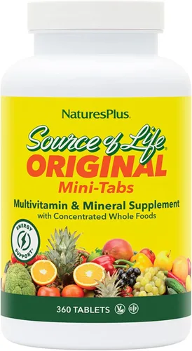 Miniatura 10 de NaturesPlus Source of Life - 90 mini tabletas - Suplemento multivitamínico y mineral - Apoya la energía natural y el bienestar general - Sin gluten