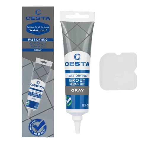 Miniatura 8 de Kit de reparación de lechada de azulejos CESTA – Tubo de exprimir, secado rápido, pintura de lechada impermeable para restaurar y renovar líneas