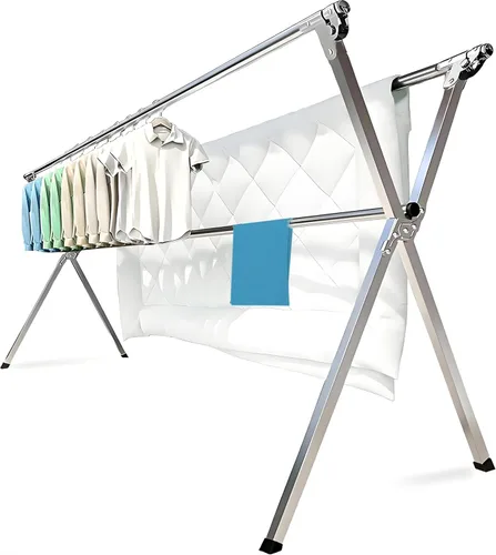 Miniatura 8 de Perchero de Ropa para Secar Plegable para Interior y Exterior, Perchero de Ropa para Secar Portátil Plegable, Perchero de Secado de Ropa