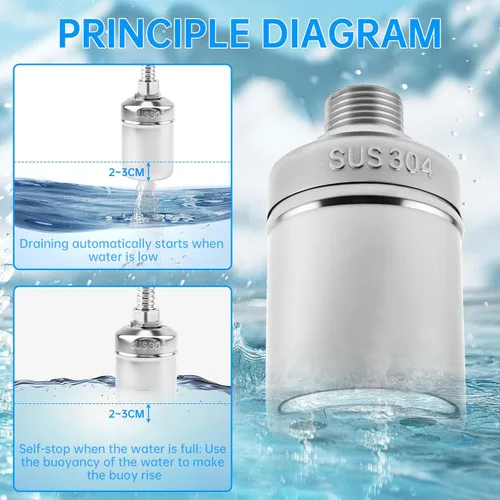 Miniatura 3 de 2 Pack Water Float Valve,1/2" to 3/4'' 1'' 304 Stainless Steel Fully Automatic Water Level Controller Float Valve