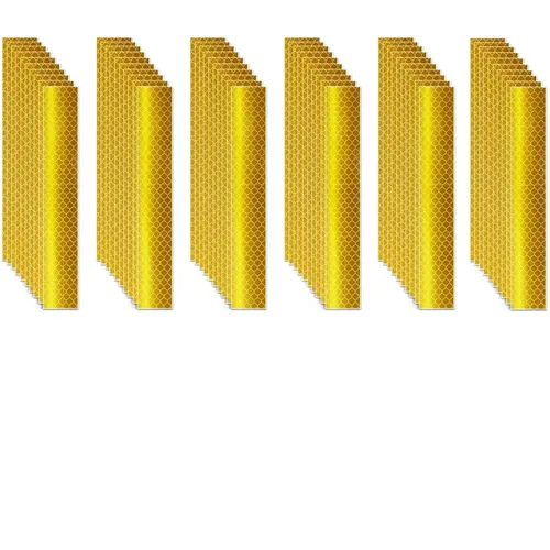 Miniatura 98 de Cinta reflectante blanca de 4 pulgadas, adhesivo de seguridad de advertencia impermeable para exteriores (10 pies)