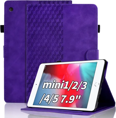 Funda para iPad mini 5 2019, iPad mini 4 2015 pu cuero folio caso caso caso Smart cubierta multi-ángulo visualización con soporte de lápiz para iPad