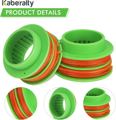Miniatura 5 de Paquete de 4 carretes de recortadora AS1300 de 0.095 pulgadas y 17 pies compatibles con EGO de 15 pulgadas ST1502SA, ST1502XY, ST1500XY, ST1504SF