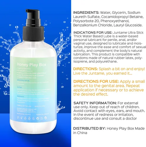 Miniatura 2 de Lubricante personal a base de agua (8 onzas líquidas) para hombres, mujeres y parejas, apto para juguetes, sin sabor, antiadherente, fácil