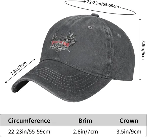 Miniatura 8 de Cowboy Hat Trendy Hats for Man and Women Djustable Four Season Outdoor Baseball Cap of Hell Skull with Angel Deep Heather