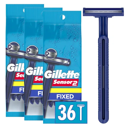 Miniatura 6 de Gillette Sensor2 - Maquinillas de afeitar desechables para hombres, Lubrastrip activado por agua para ayudar a evitar la irritación de la piel, 18