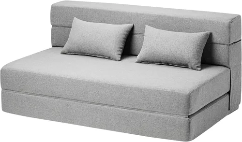 Miniatura 20 de SUYOLS Sofá Cama Plegable con Almohadas - Silla Convertible Sofá de Piso y Colchón para Dormir, Sleeper de Espuma Viscoelástica Plegable para Sala