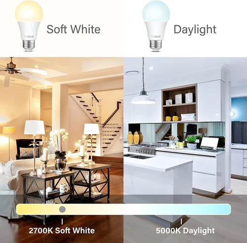Miniatura 7 de Sigalux Bombillas LED equivalentes a 100 vatios equivalentes a bombillas estándar, bombillas cálidas A19 de 2700 K, blanco suave, no regulable, base