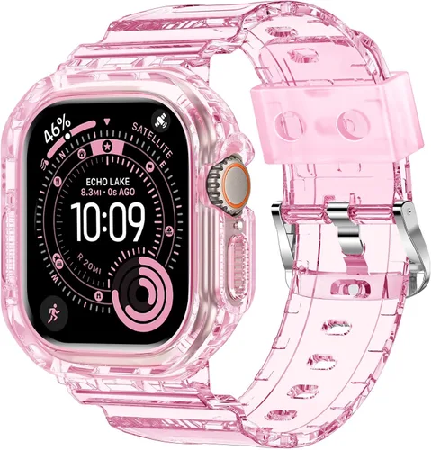 Miniatura 70 de XYF Compatible con correas cristalinas para Apple Watch de 1.929 in, 1.811 in, 1.772 in, 1.732 in, 1.654 in, 1.614 in, 1.575 in, 1.496 in, funda