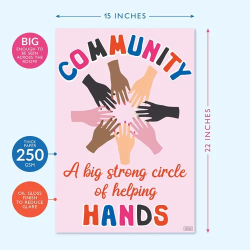 Miniatura 2 de S&O Kindness - Pósteres de bondad para decoración de aula, paquete de 6 unidades, paquete de póster grande de 15 x 22 pulgadas, mentalidad de Aula