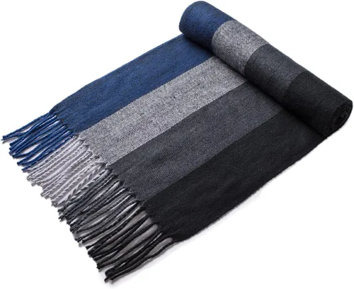 Miniatura 68 de Alpine Swiss Bufanda a cuadros para hombre, ultra suave, chal de invierno, cálido, ligero, para clima frío